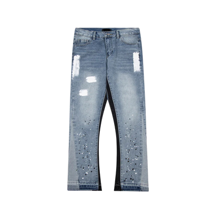Blaue Flared Denim