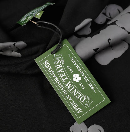 Viraler Schwarz/Grau Blumenmuster Tracksuit